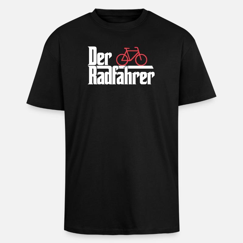 Der Radfahrer - Oversized Heavyweight Unisex T-Shirt - Schwarz