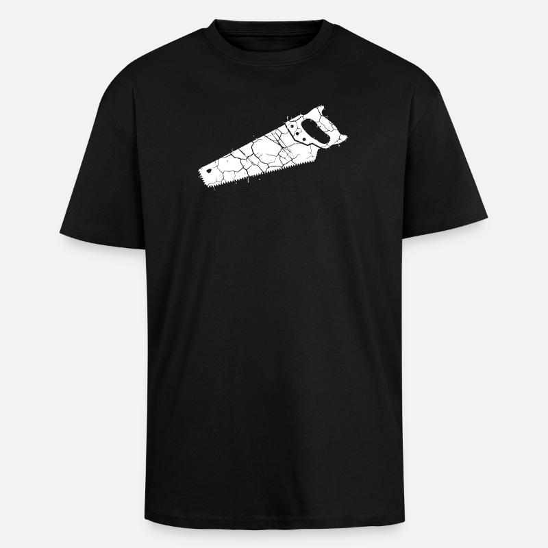 Outil Grunge Saw Fox Tail - T-shirt unisexe oversize épais - noir