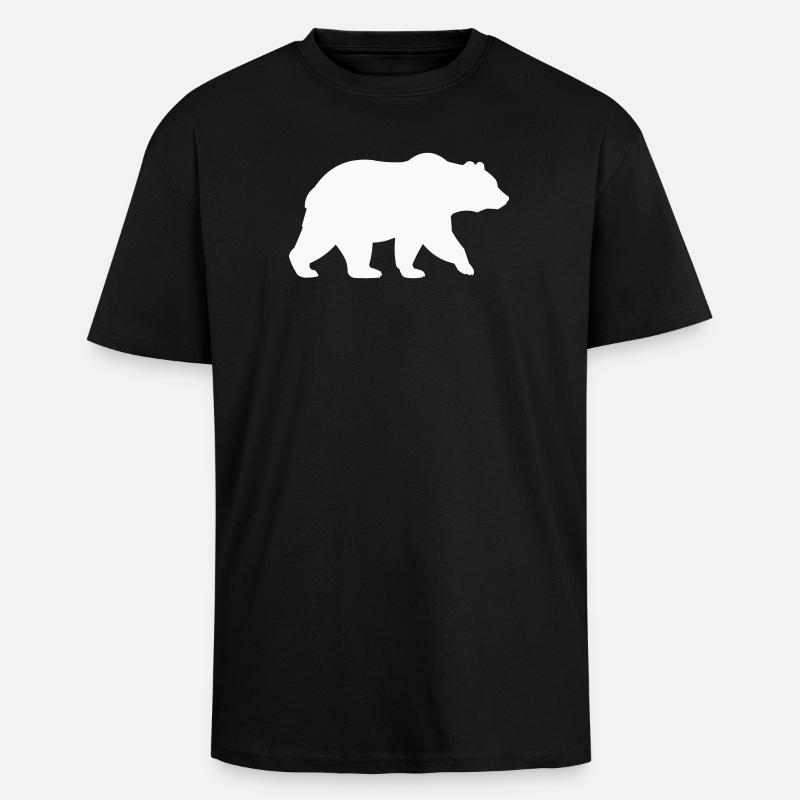 Bear - T-shirt unisexe oversize épais - noir