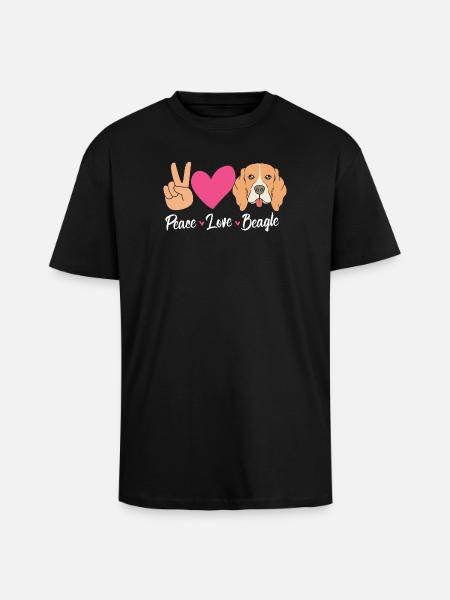 Beagle Mama Mutter Hundemama - Oversized Heavyweight Unisex T-Shirt - Schwarz