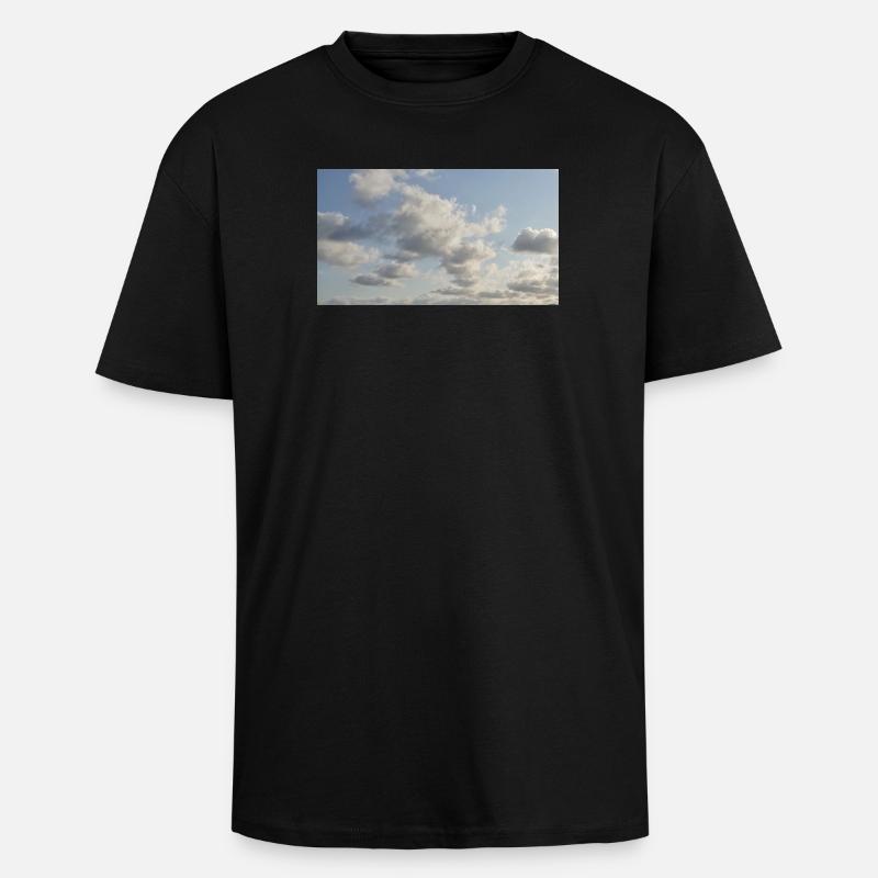 Sky Soft Clouds - Unisex Oversized Heavyweight T-shirt - black