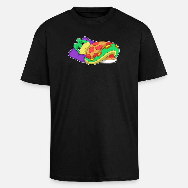 Oreiller de couverture serpent - T-shirt unisexe oversize épais - noir