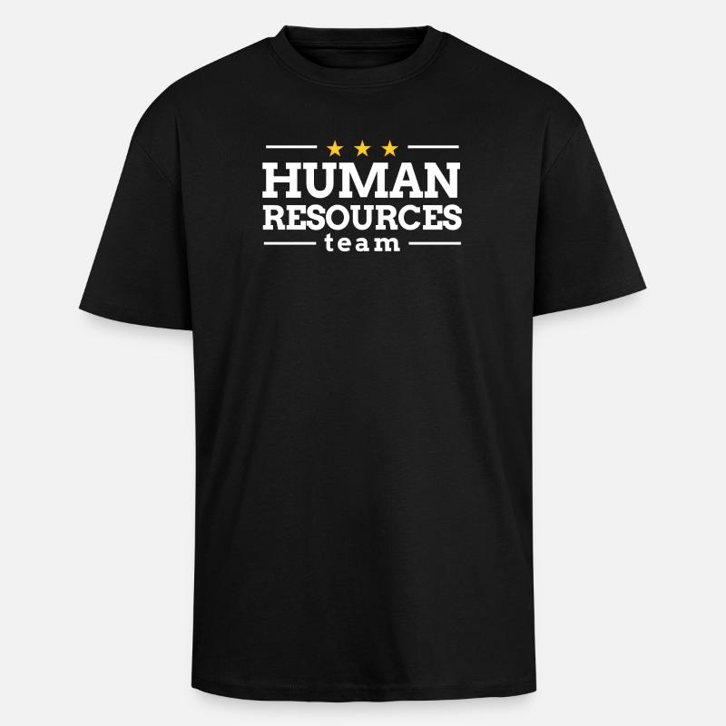 Personalabteilung - Oversized Heavyweight Unisex T-Shirt - Schwarz