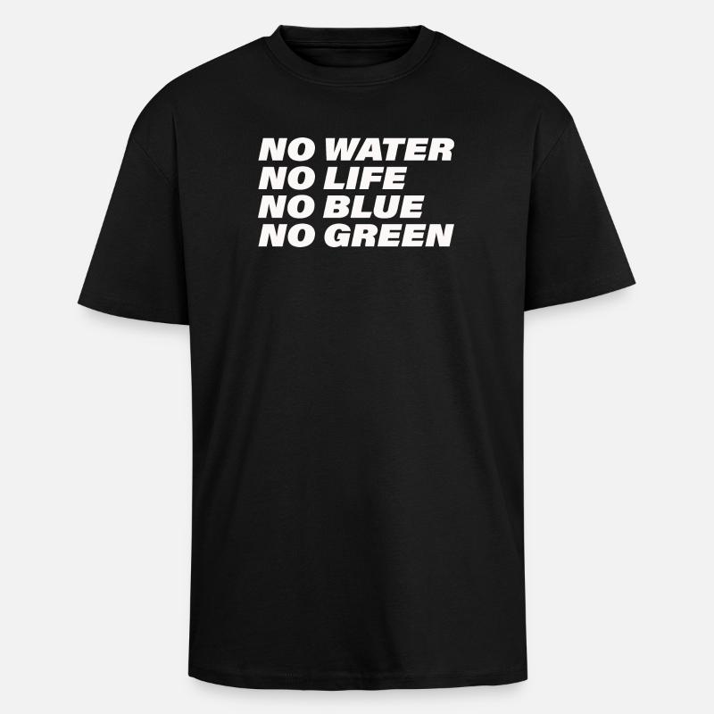 WATER - Oversized Heavyweight Unisex T-Shirt - Schwarz