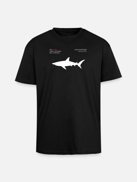 Requin - T-shirt unisexe oversize épais - noir