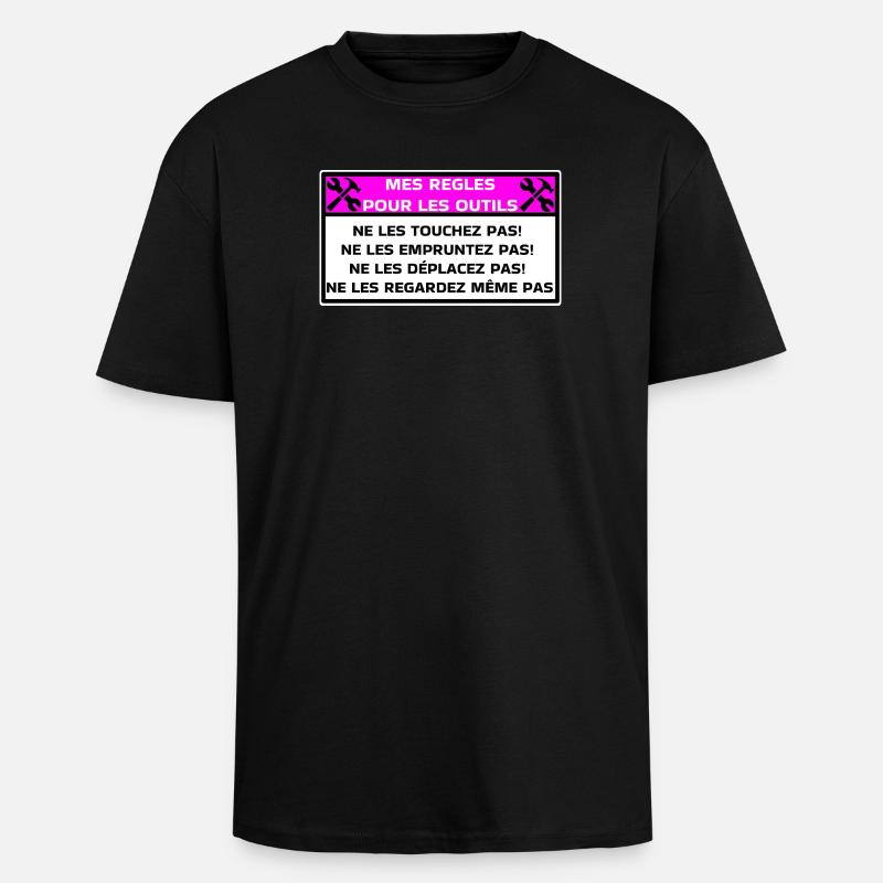 My rules for tools - Unisex Oversized Heavyweight T-shirt - black