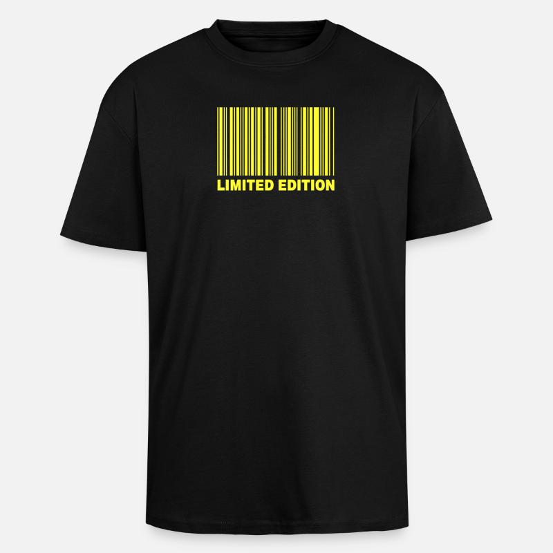 ÉDITION LIMITÉE - CODE-BARRES - T-shirt unisexe oversize épais - noir