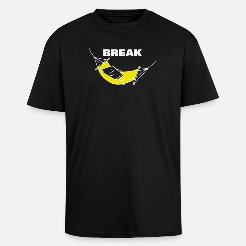 BREAK - Oversized Heavyweight Unisex T-Shirt - Schwarz