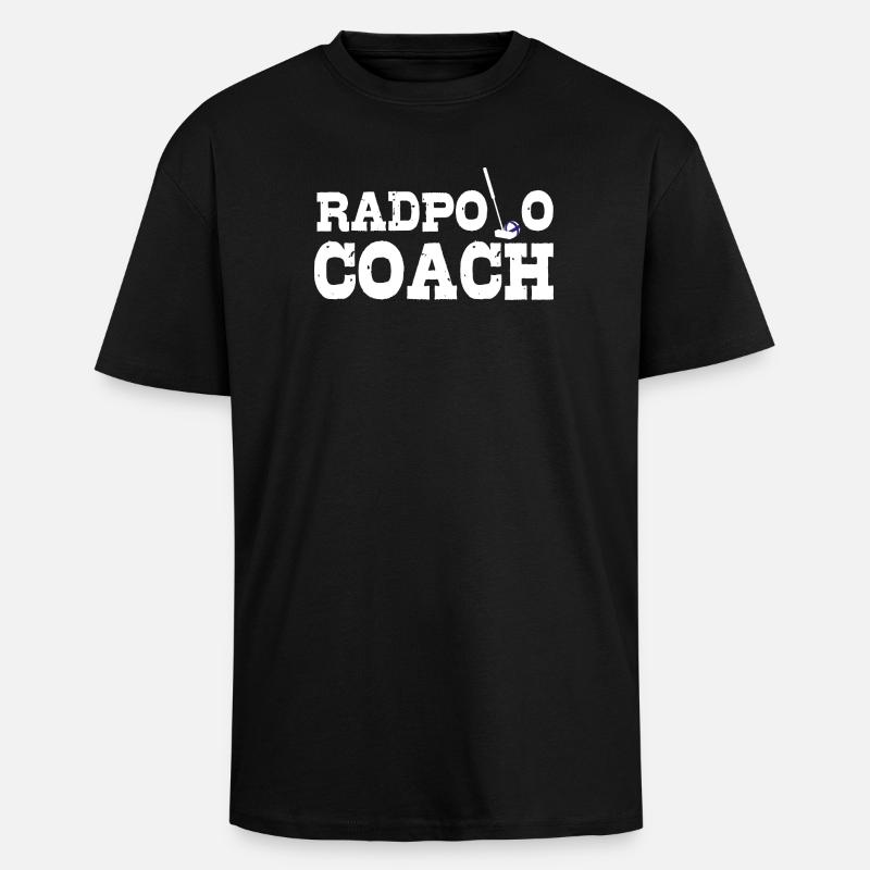 Coach de polo à vélo - T-shirt unisexe oversize épais - noir