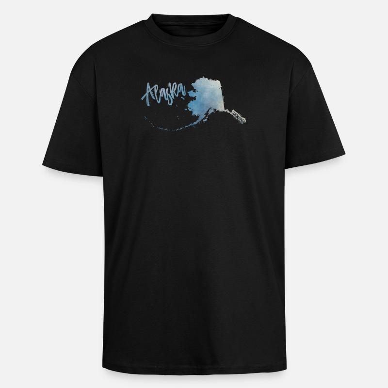 Alaska - Oversized Heavyweight Unisex T-Shirt - Schwarz
