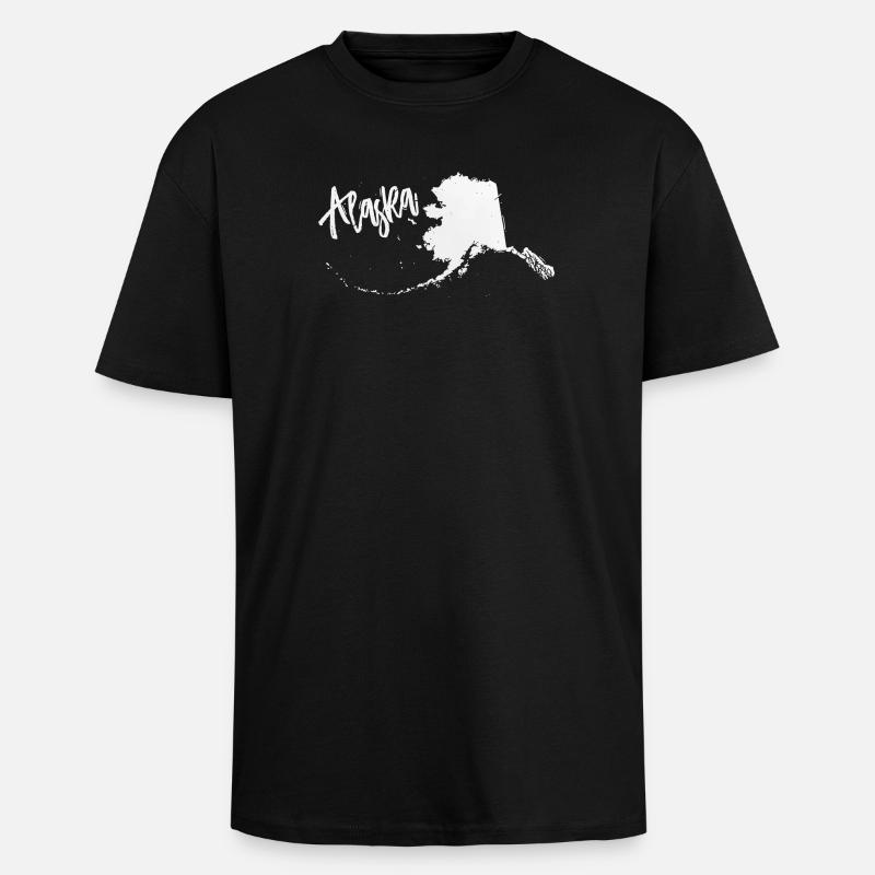 Alaska - Oversized Heavyweight Unisex T-Shirt - Schwarz
