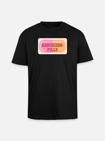 ABSCHIEDSPILLE ABSCHIED - Oversized Heavyweight Unisex T-Shirt - Schwarz