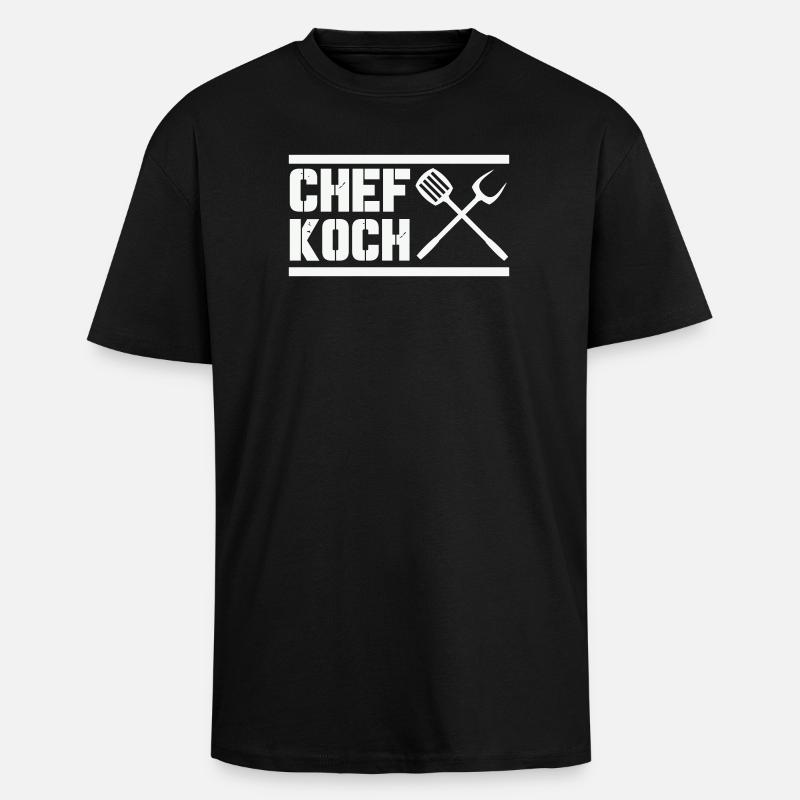chef_koch - Tjock Oversized T-shirt - svart