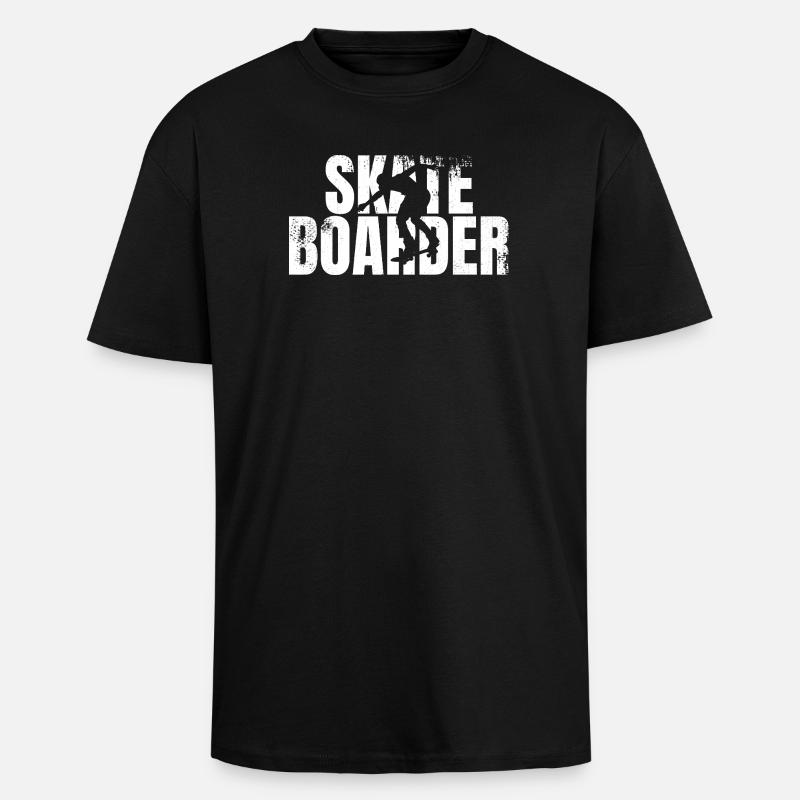 Lustiger Skateboarder - Oversized Heavyweight Unisex T-Shirt - Schwarz