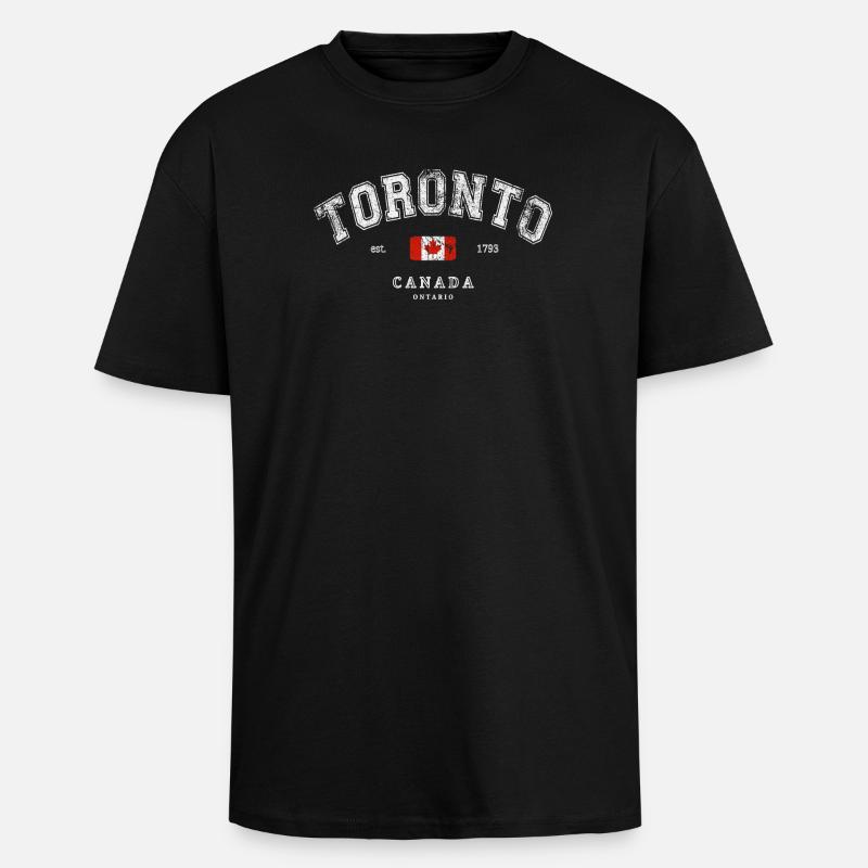 Toronto Canada - Unisex Oversized Heavyweight T-shirt - black