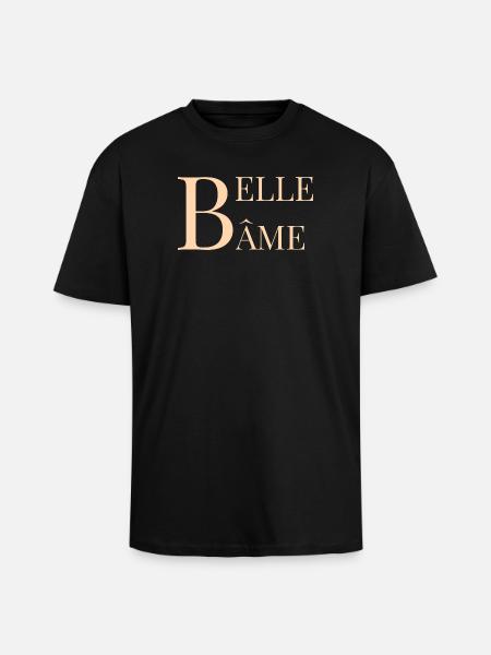 belle âme - T-shirt unisexe oversize épais - noir