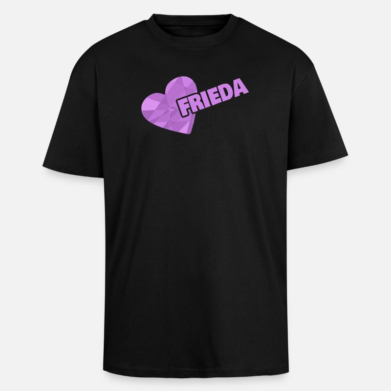 Frieda als Krone - Oversized Heavyweight Unisex T-Shirt - Schwarz