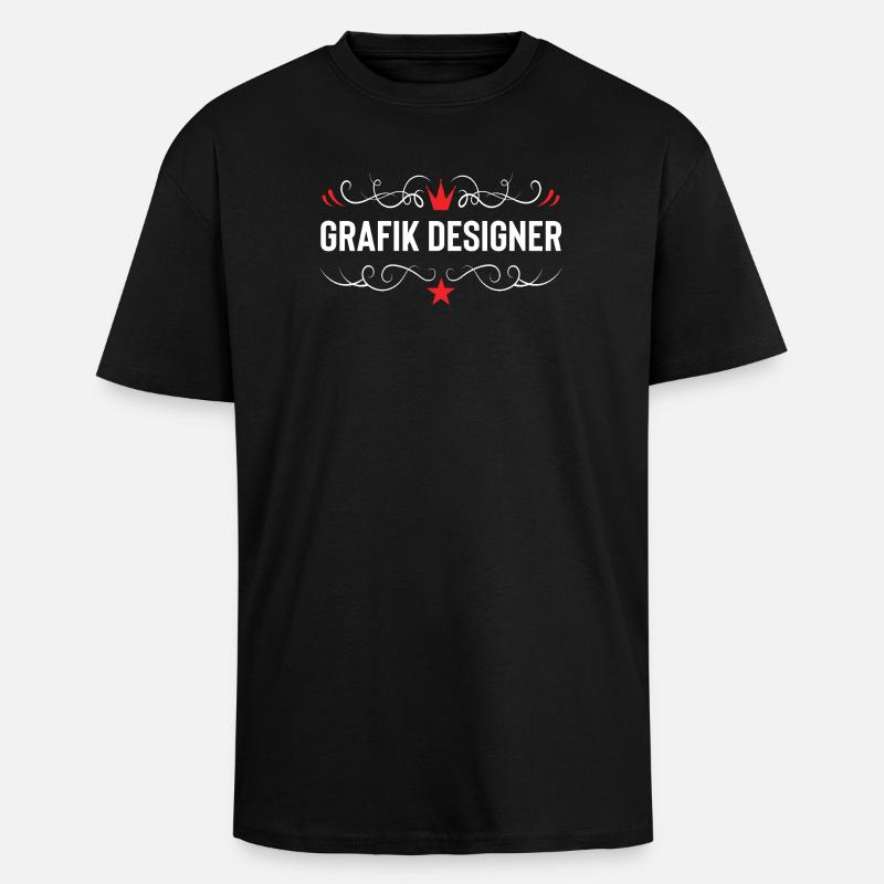 Métier de graphiste - T-shirt unisexe oversize épais - noir