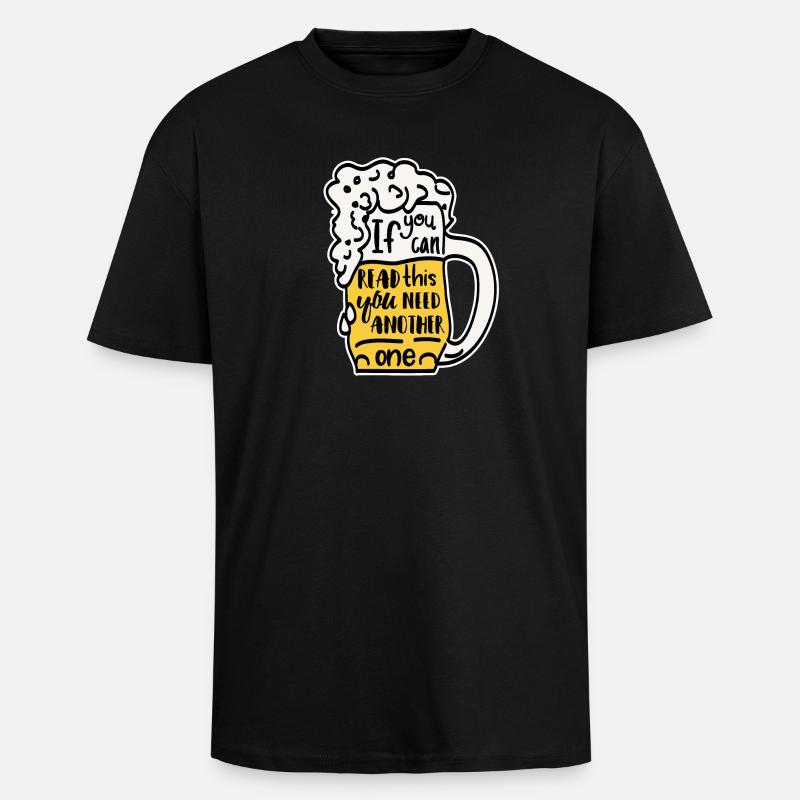 Witziger Biertrinker Bierkrug Geschenk - Oversized Heavyweight Unisex T-Shirt - Schwarz