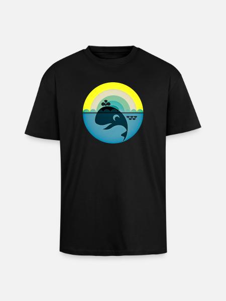 Whale - Unisex Oversized Heavyweight T-shirt - black