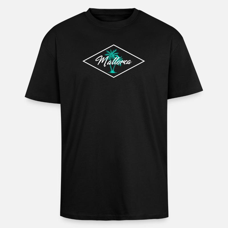 Mallorca Palmenzauber - Oversized Heavyweight Unisex T-Shirt - Schwarz