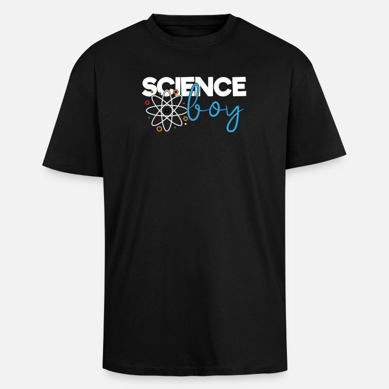 Science Boy - Unisex Oversized Heavyweight T-shirt - black