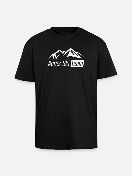 apres_ski_team_berge - Unisex Oversized Heavyweight T-shirt - black