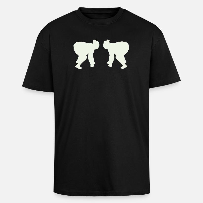 sumos - Oversized Heavyweight Unisex T-Shirt - Schwarz