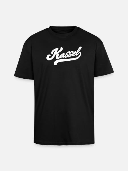 Kassel Retro - Unisex Oversized Heavyweight T-shirt - black