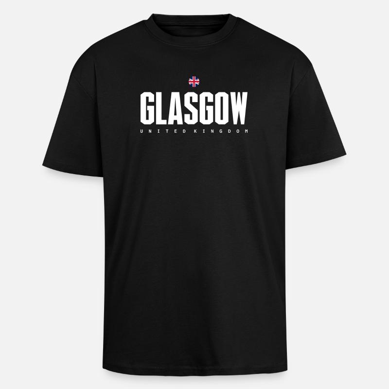 Glasgow - Oversized Heavyweight Unisex T-Shirt - Schwarz