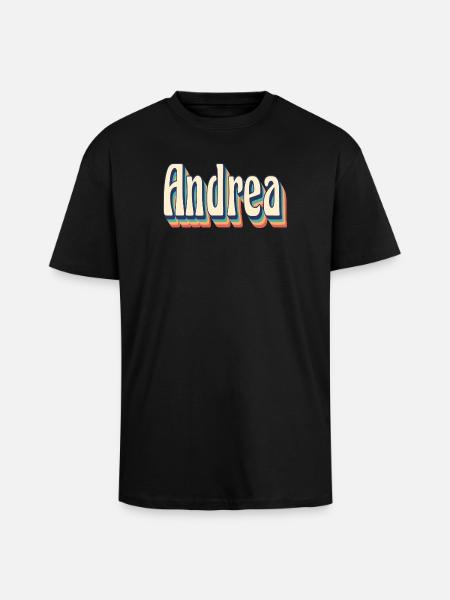 t-shirt Andrea retrò vintage maglietta idea regalo - T-shirt unisex oversize pesante - nero