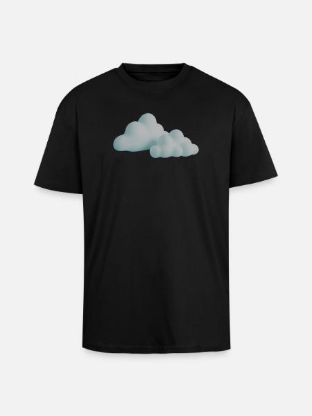 Wolkendesign Sonnenuntergangsfarben - Oversized Heavyweight Unisex T-Shirt - Schwarz