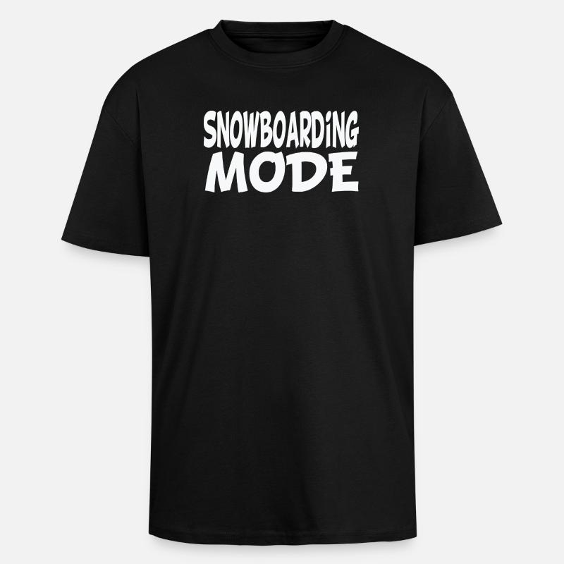 Snowboarding mode - Oversized Heavyweight Unisex T-Shirt - Schwarz