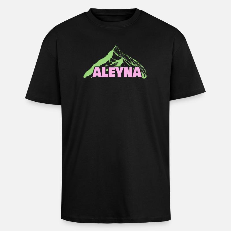 Berg Aley - Oversized Heavyweight Unisex T-Shirt - Schwarz