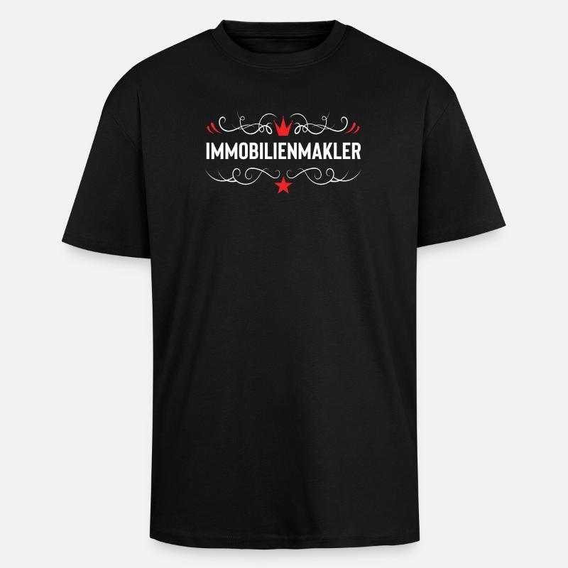 Immobilienmakler Beruf - Oversized Heavyweight Unisex T-Shirt - Schwarz