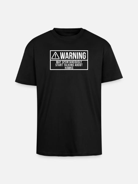 Hawk - Unisex Oversized Heavyweight T-shirt - black