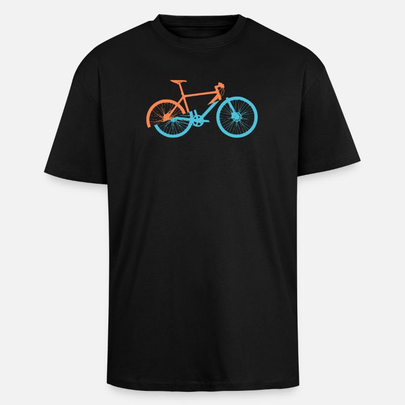 Conception dynamique du vélo - T-shirt unisexe oversize épais - noir
