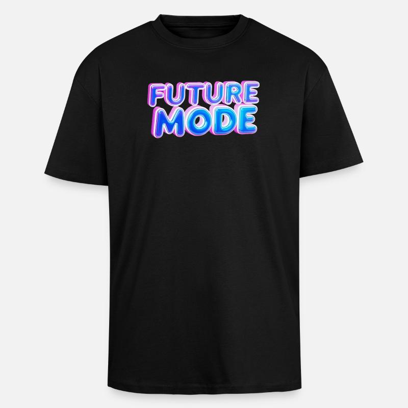 Future Mode Neon Licht - Oversized Heavyweight Unisex T-Shirt - Schwarz