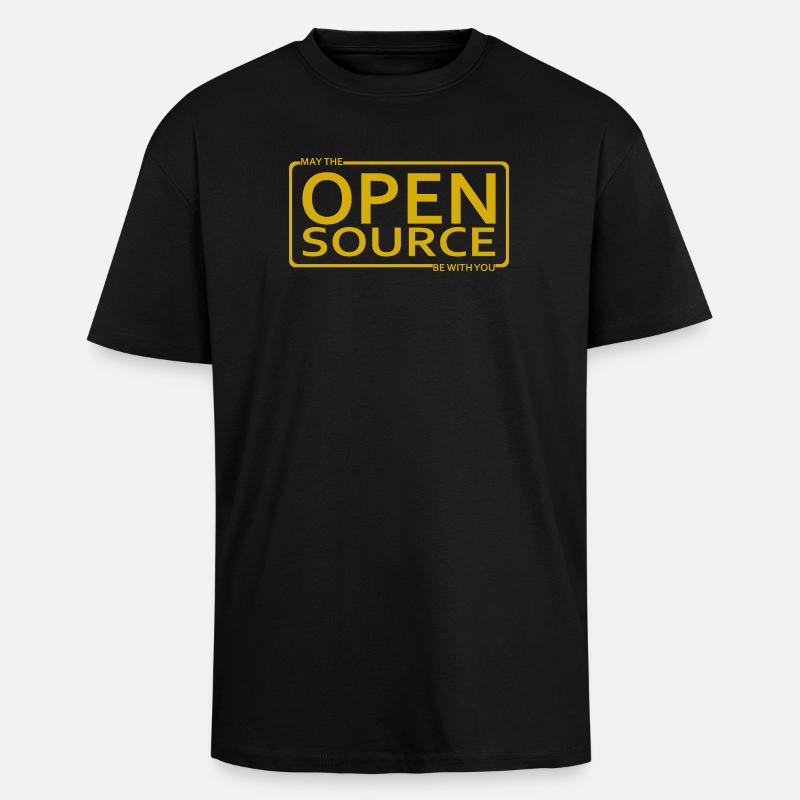 Que l’Open Source soit avec vous - T-shirt unisexe oversize épais - noir