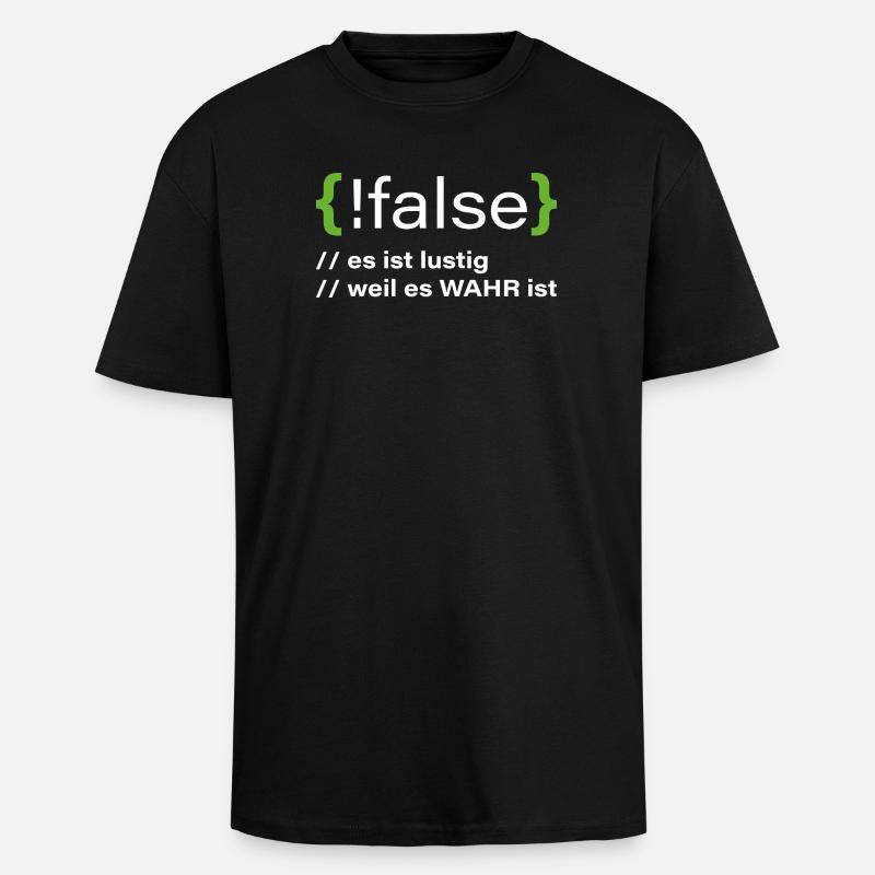 faux - Programmeur drôle qui dit - T-shirt unisexe oversize épais - noir