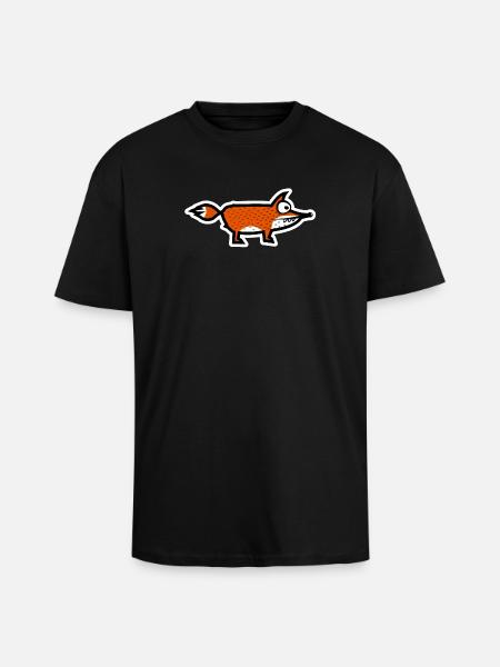 Renard - T-shirt unisexe oversize épais - noir