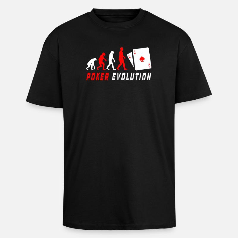 Poker Evolution - Oversized Heavyweight Unisex T-Shirt - Schwarz