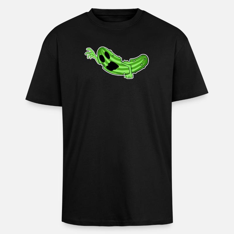 Zombie Gurke Horror - Oversized Heavyweight Unisex T-Shirt - Schwarz