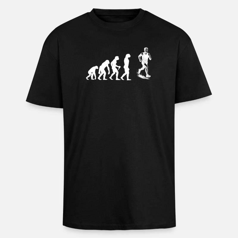 Running Graphics for Races - Unisex Oversized Heavyweight T-shirt - black