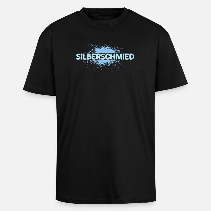 Silberschmied - Oversized Heavyweight Unisex T-Shirt - Schwarz
