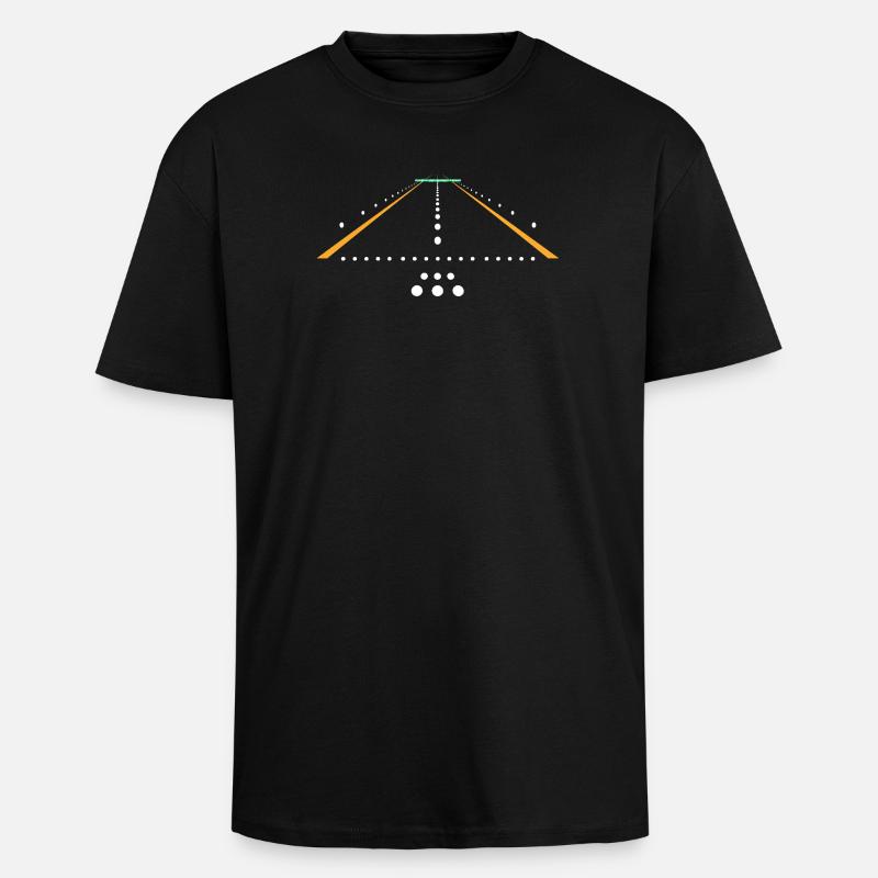 Flugzeug Flug Pilot Flugzeug Fluggesellschaft - Oversized Heavyweight Unisex T-Shirt - Schwarz