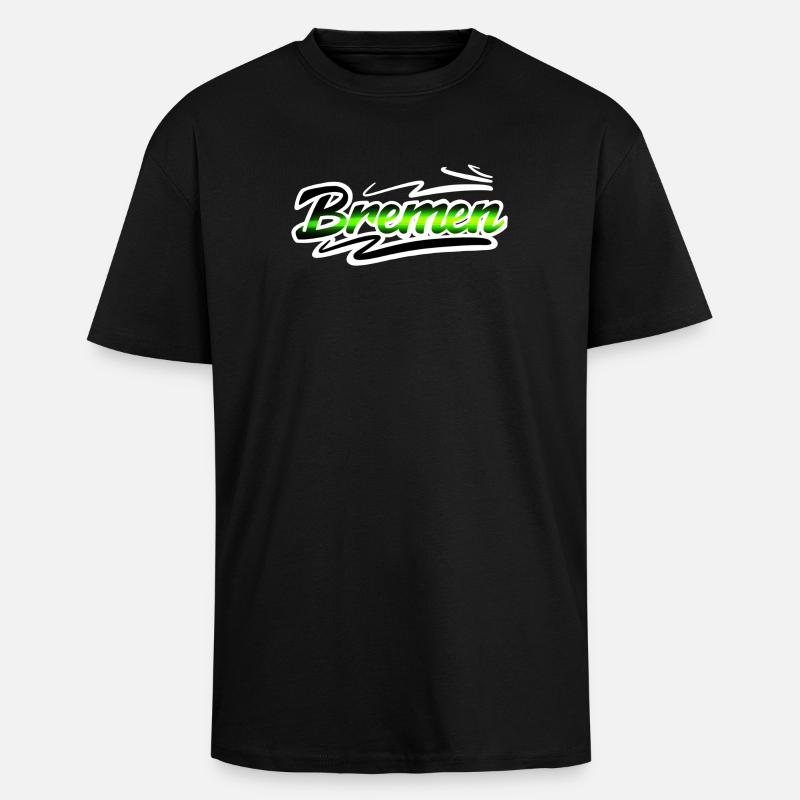 Bremen - Oversized Heavyweight Unisex T-Shirt - Schwarz