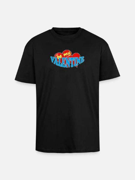 VALENTINE - Oversized Heavyweight Unisex T-Shirt - Schwarz