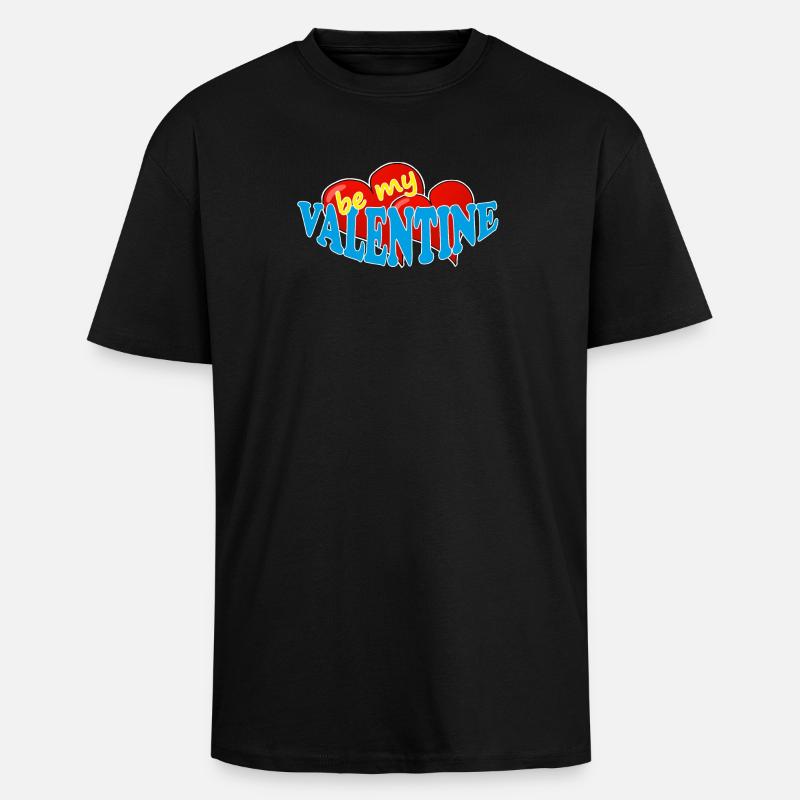VALENTINE - Oversized Heavyweight Unisex T-Shirt - Schwarz