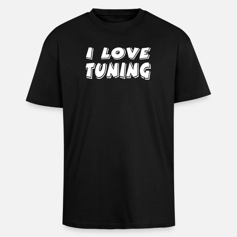 Tuning - Oversized Heavyweight Unisex T-Shirt - Schwarz